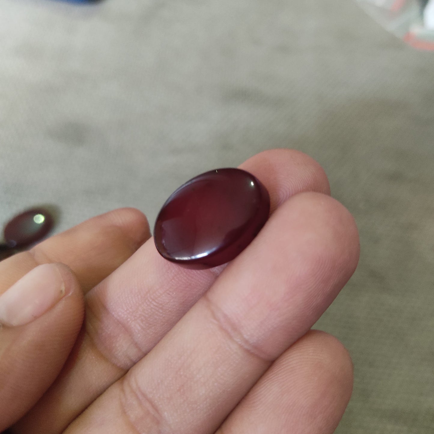 Yamni Aqeeq Stone (Blood Red) SA-101, Natural Original Gem-stone