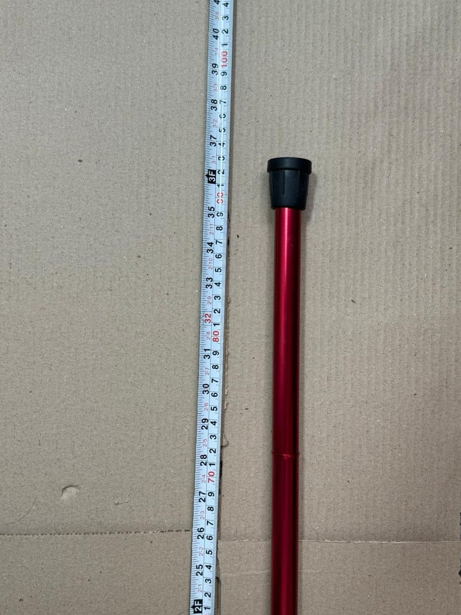 Aluminum Collapsible Walking Stick Red Color.