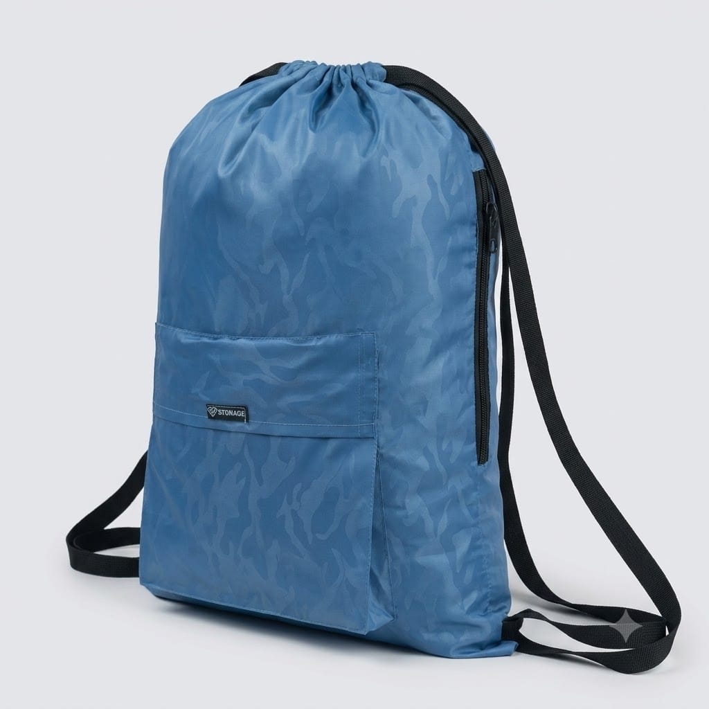 Single , Drawstring Bag – , Waterproof, All-Purpose for Hajj Umrah College/Uni , Gym & Daily Use (Sky Blue )
