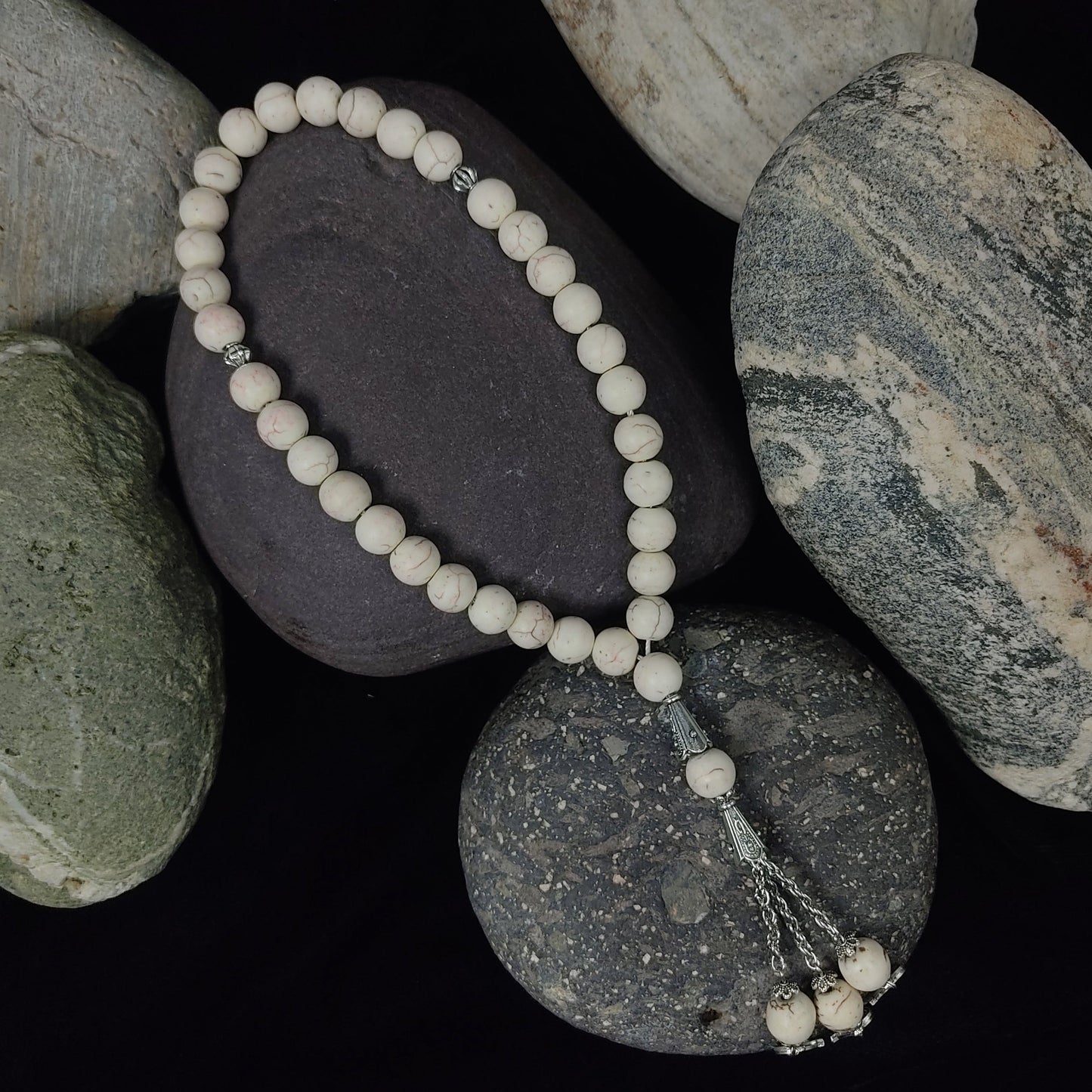 White Feroza  Tasbihat Collection, Natural Original Gem-stone