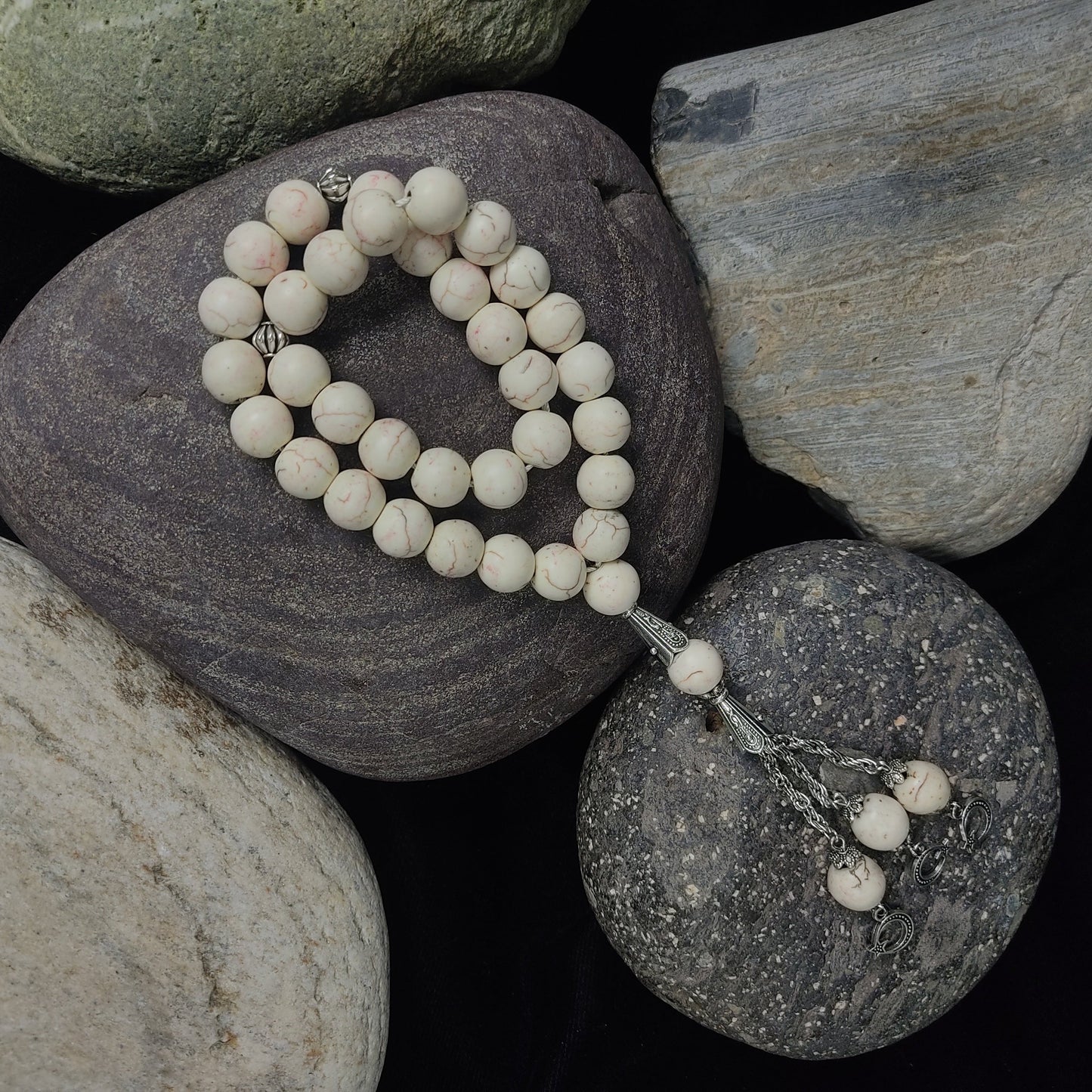 Azadi Sale - White Feroza Tasbihat Collection, Natural Original Gem-stone