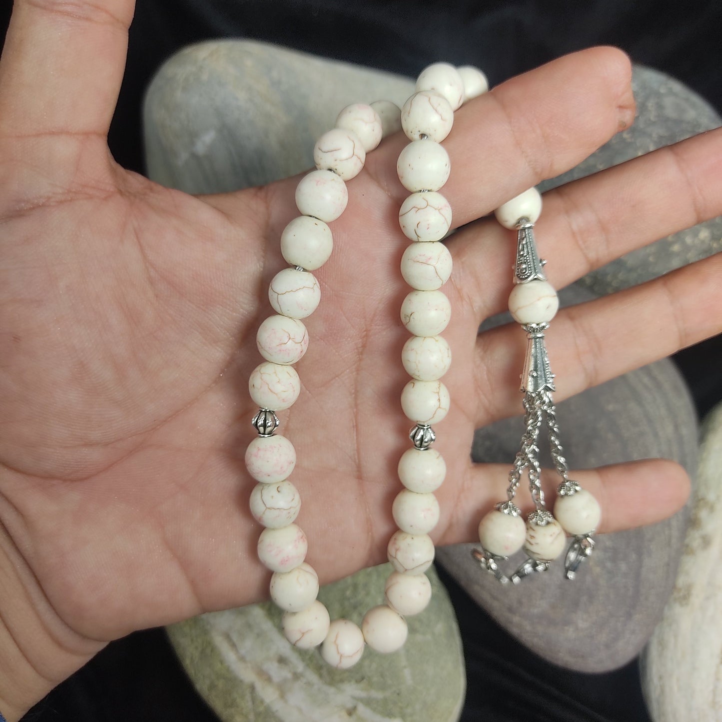 Azadi Sale - White Feroza Tasbihat Collection, Natural Original Gem-stone