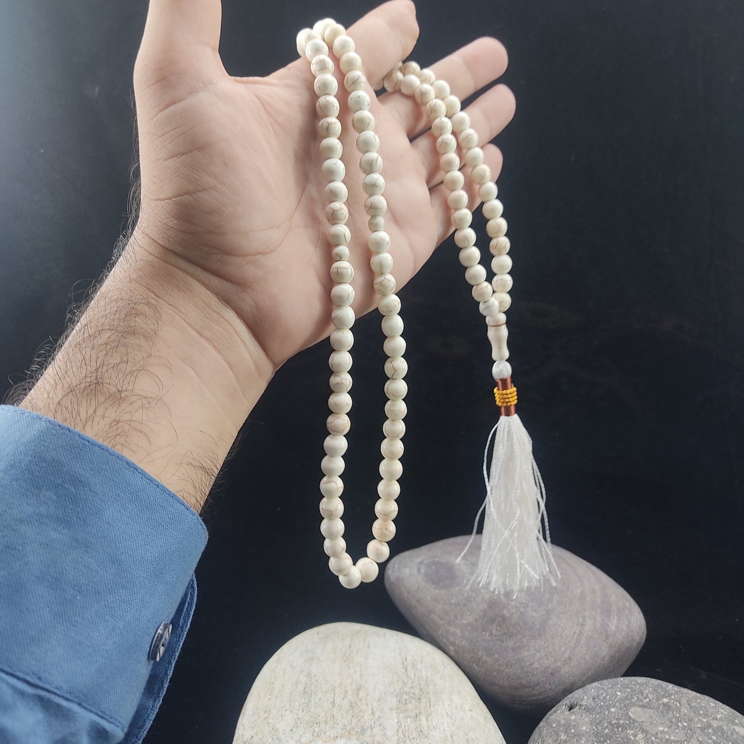 Azadi Sale - White Feroza Tasbihat Collection, Natural Original Gem-stone