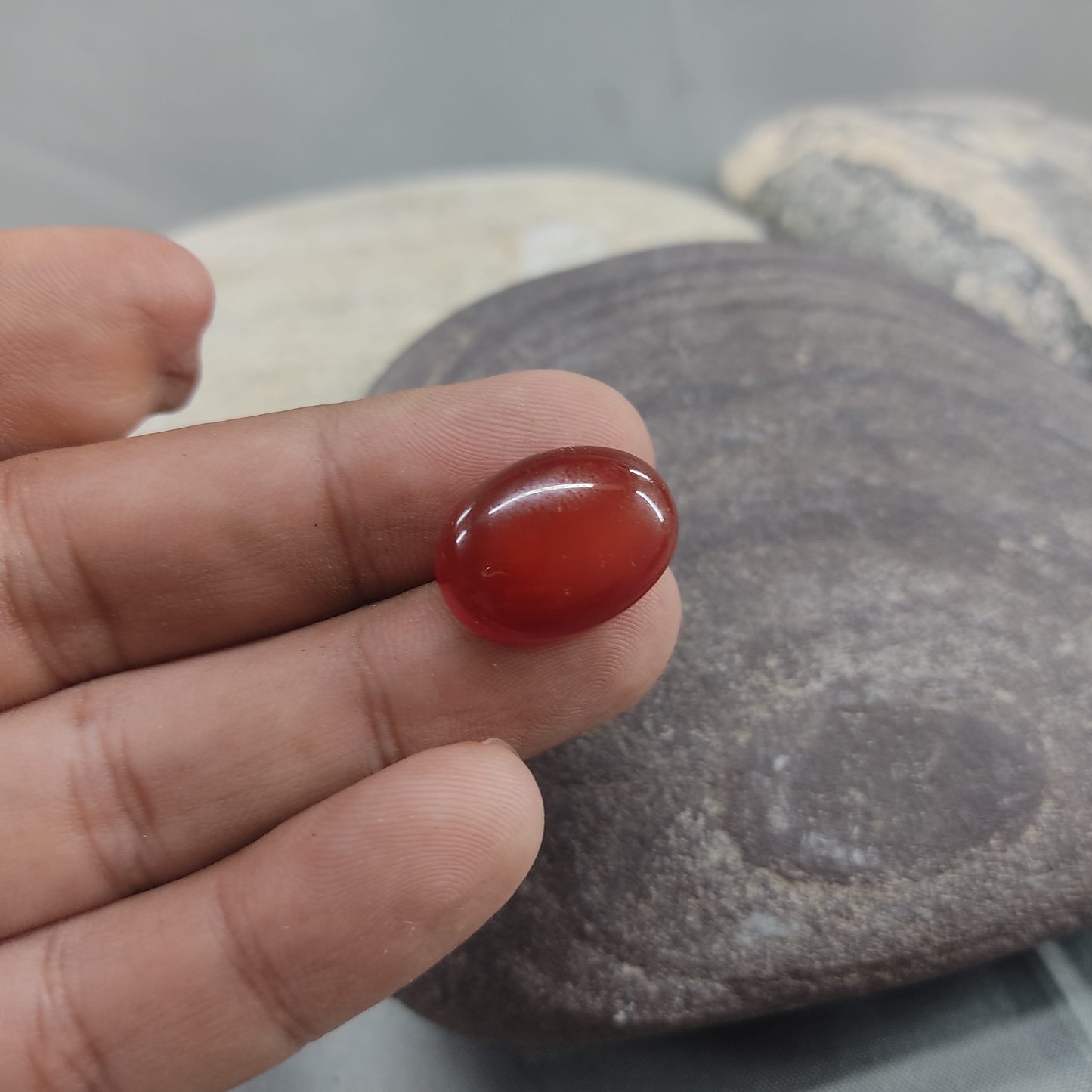Yamni Aqeeq Stone (Red), Natural Original Gem-stone