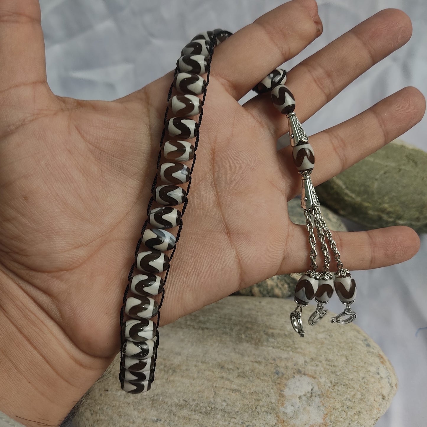 Tibatian Hamalayan  Turkish Style Tasbeeh  12mm/25 Beads, Natural Original Gem-stone
