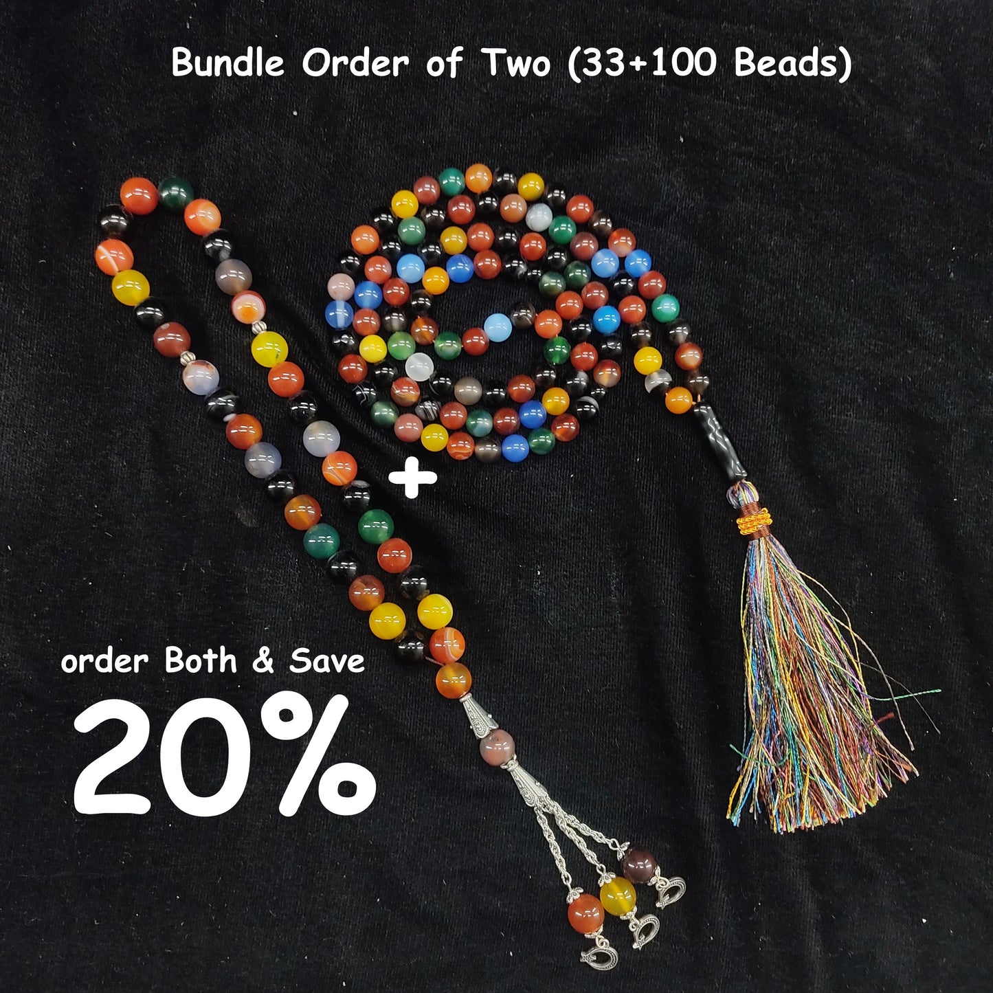 Ummul Baneen ( Multi Color ) Tasbeeh Collection, Natural Original Gem-stone