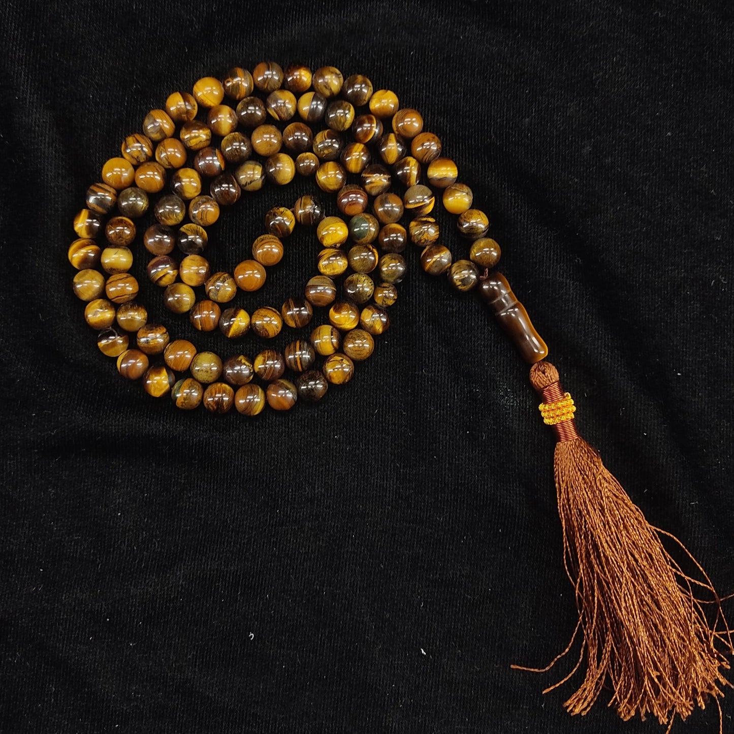 Azadi Sale - Tiger Eye Aqeeq Tasbih Collection, Natural Original Gem-stone