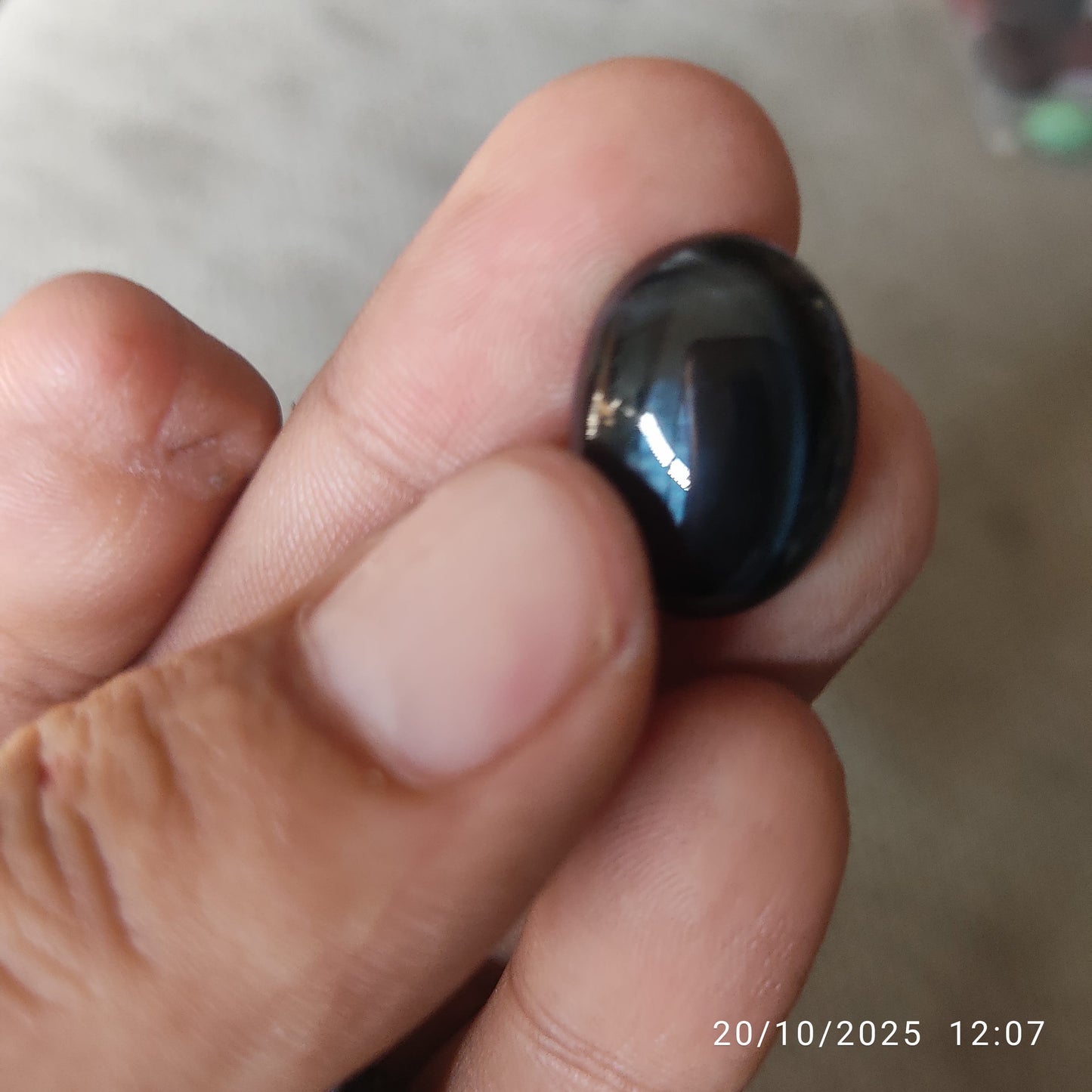 Black  Aqeeq Stone (Irani  with Inclusions) Medium Size SA-106 (RS. 1800/Each)