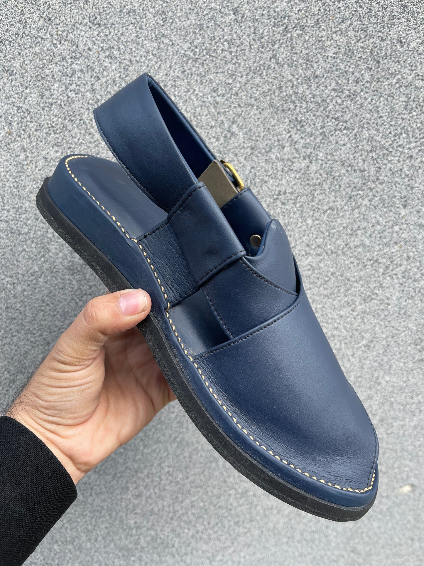 Peshawari Chappal Naram Qadam-Pro-Navy Blue  Color Traditional Casual Wear For Men