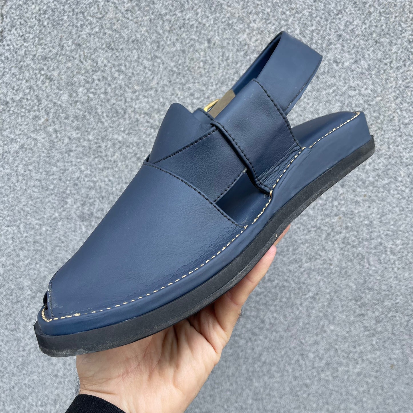 Peshawari Chappal Naram Qadam-Pro-Navy Blue  Color Traditional Casual Wear For Men