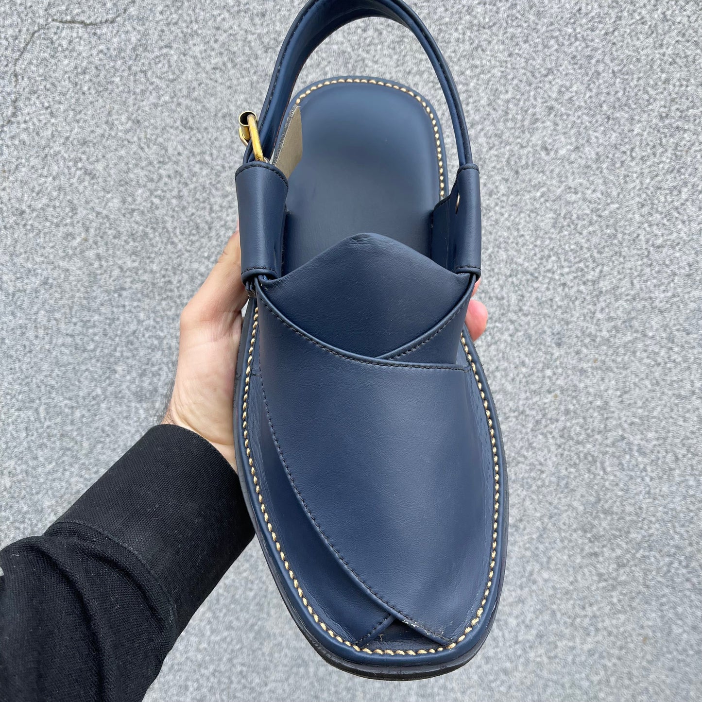Peshawari Chappal Naram Qadam-Pro-Navy Blue  Color Traditional Casual Wear For Men