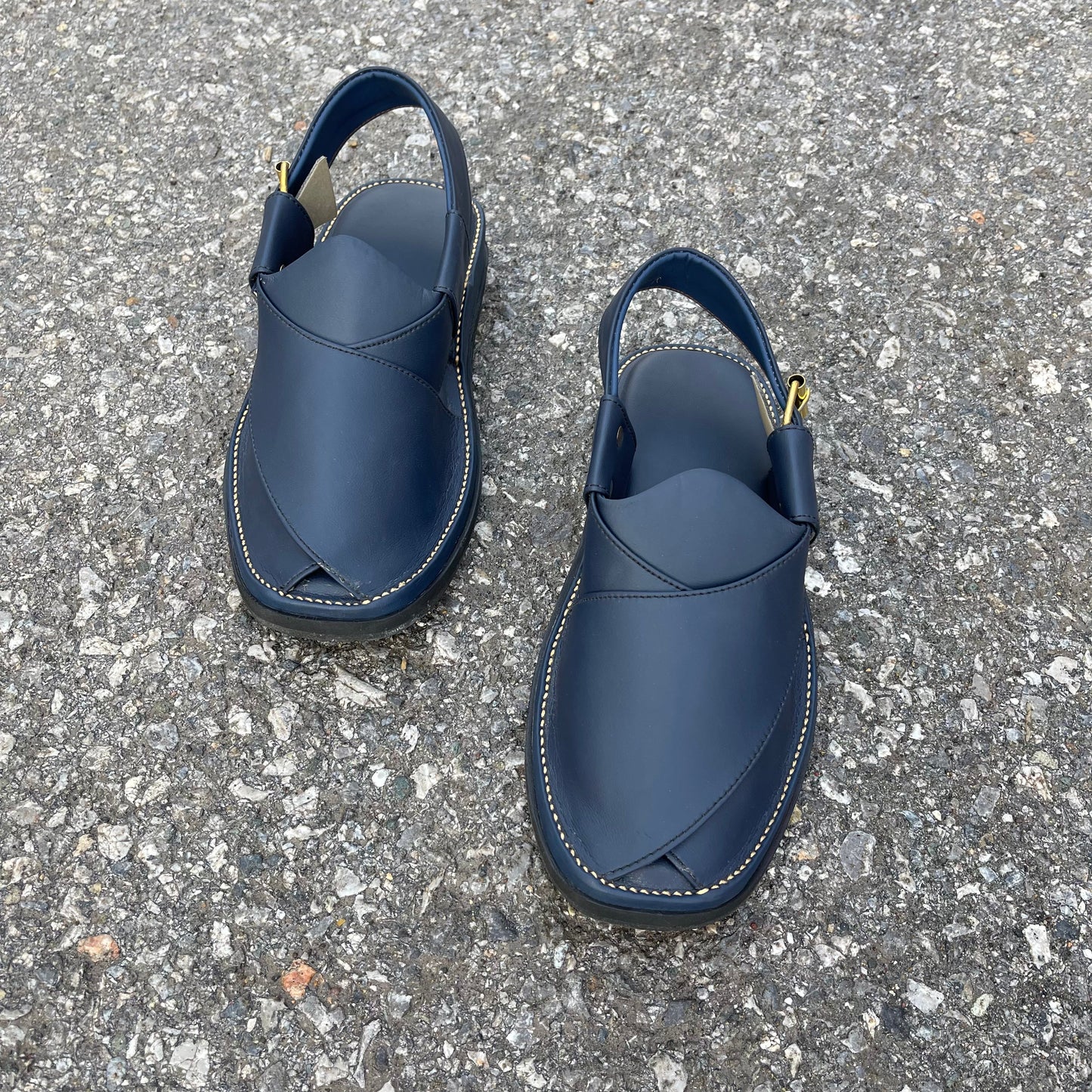 Peshawari Chappal Naram Qadam-Pro-Navy Blue  Color Traditional Casual Wear For Men
