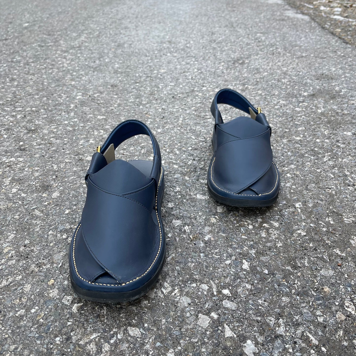 Peshawari Chappal Naram Qadam-Pro-Navy Blue  Color Traditional Casual Wear For Men