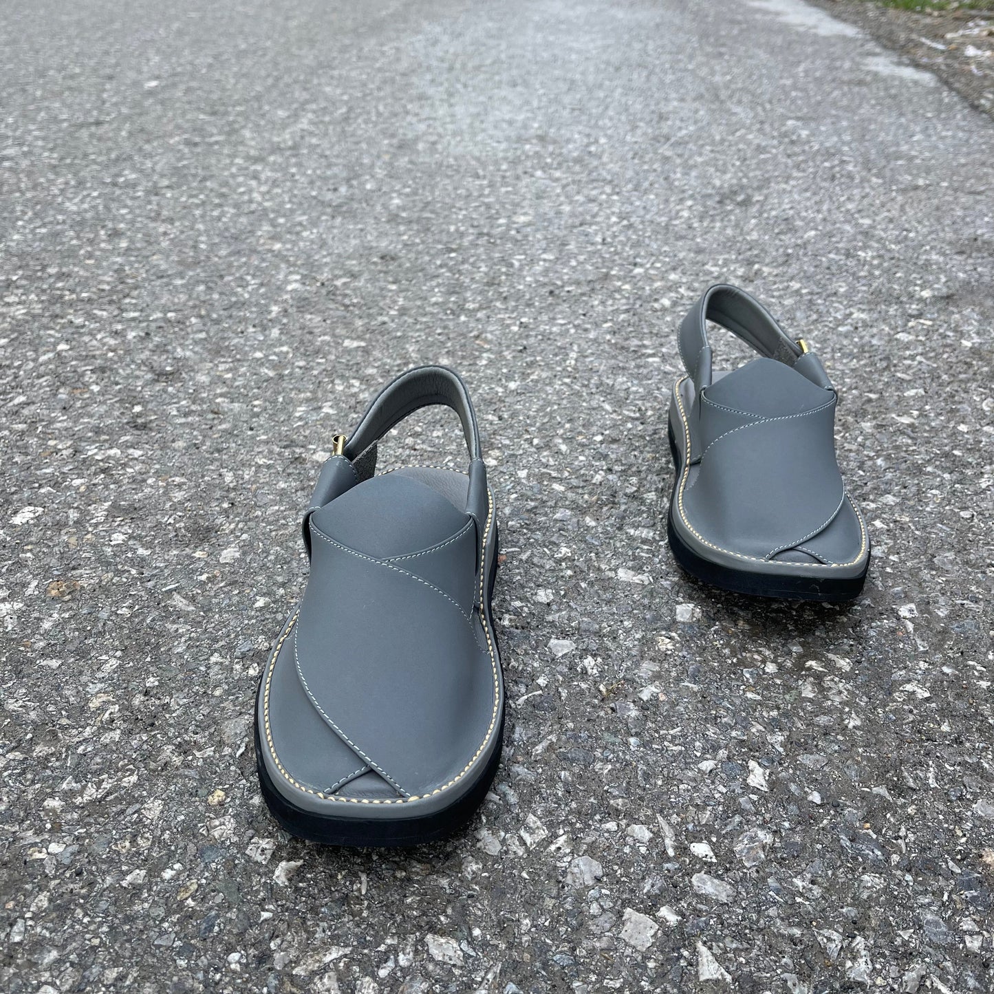 Peshawari Chappal Naram Qadam-Pro -Grey Color- Traditional Casual Wear for Men