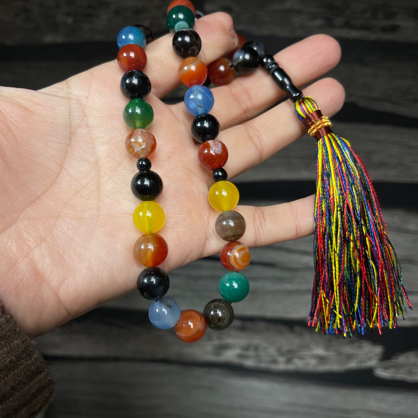 Ummul Baneen ( Multi Color ) Tasbeeh Collection, Natural Original Gem-stone