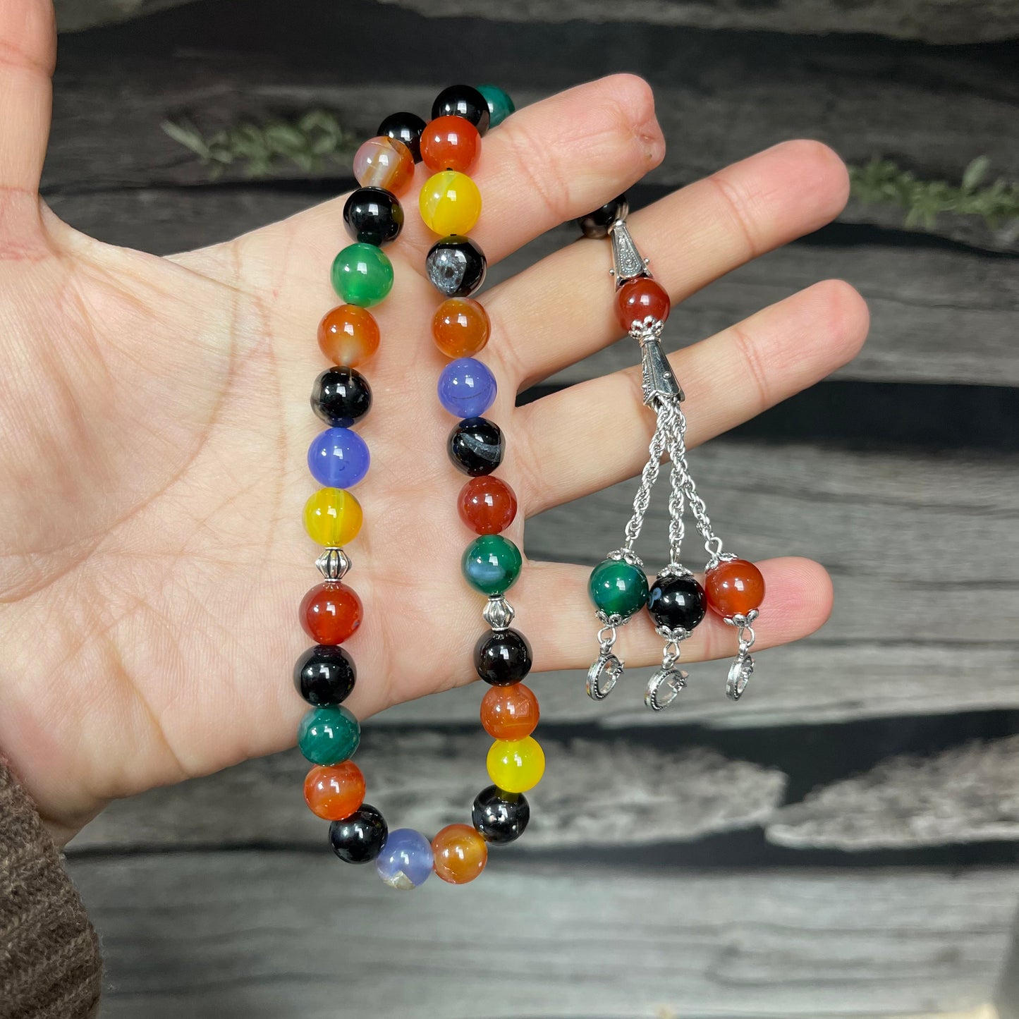Ummul Baneen ( Multi Color ) Tasbeeh Collection, Natural Original Gem-stone