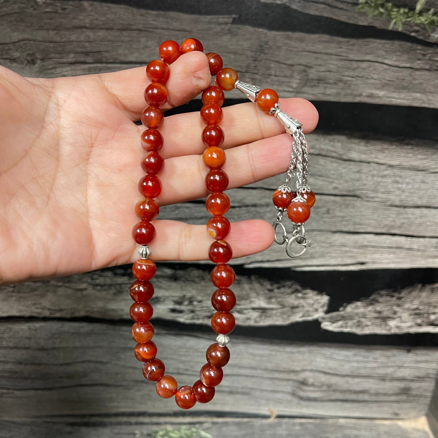 Azadi Sale - Yamni (Red) Aqeeq Stone Tasbih Collection, Natural Original Gem-stone