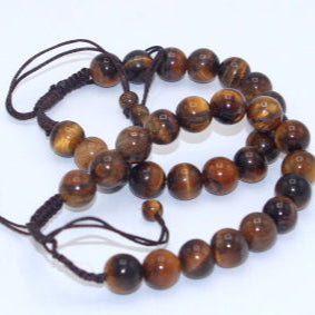 Azadi Sale - Tiger Eye Bracelet for Him & Her ( 16 Beads ,10mm size), Natural Original Gem-stone