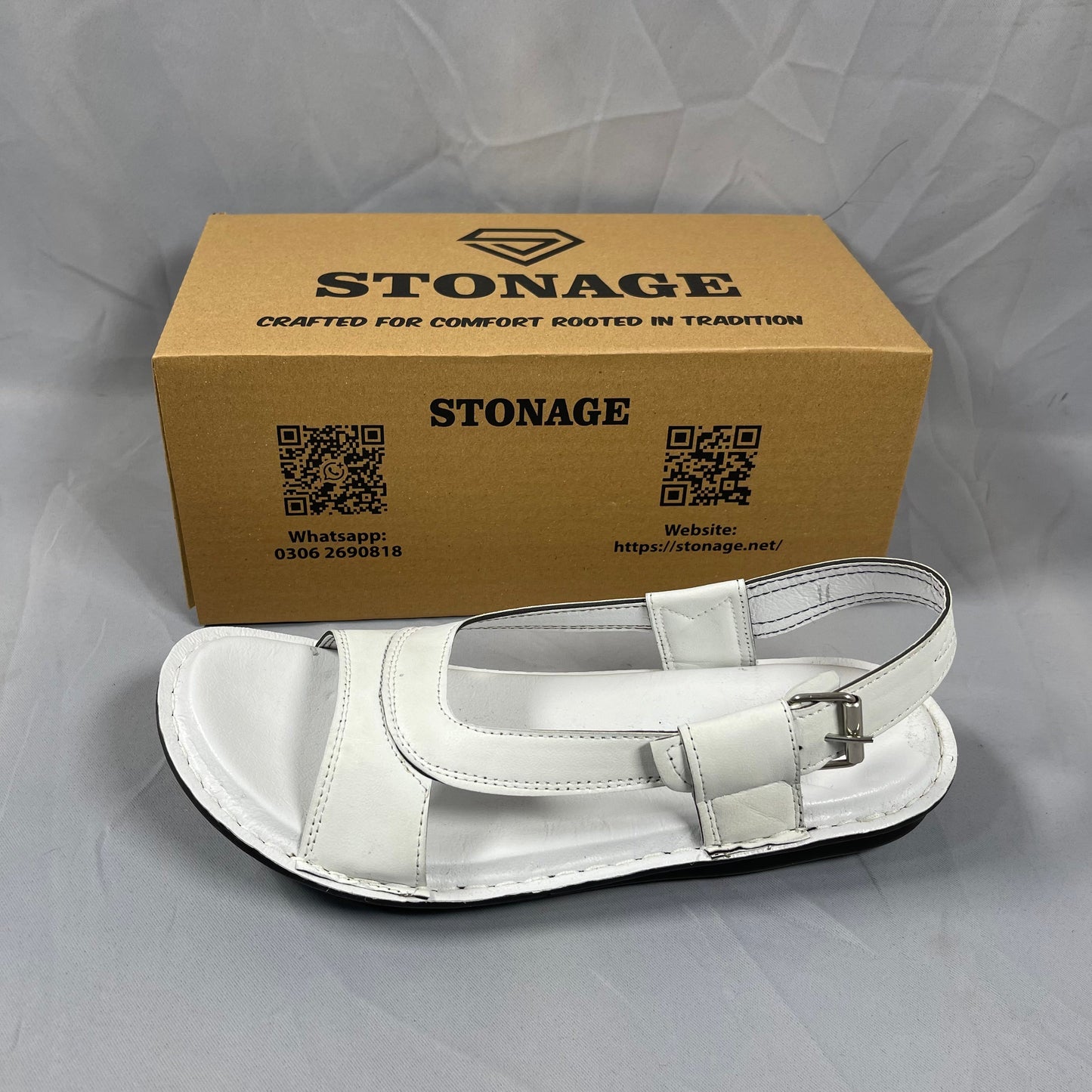 Hajj & Umrah Special Slippers, for Men  (Handmade, Anti slip, All Day Comfort) White Color