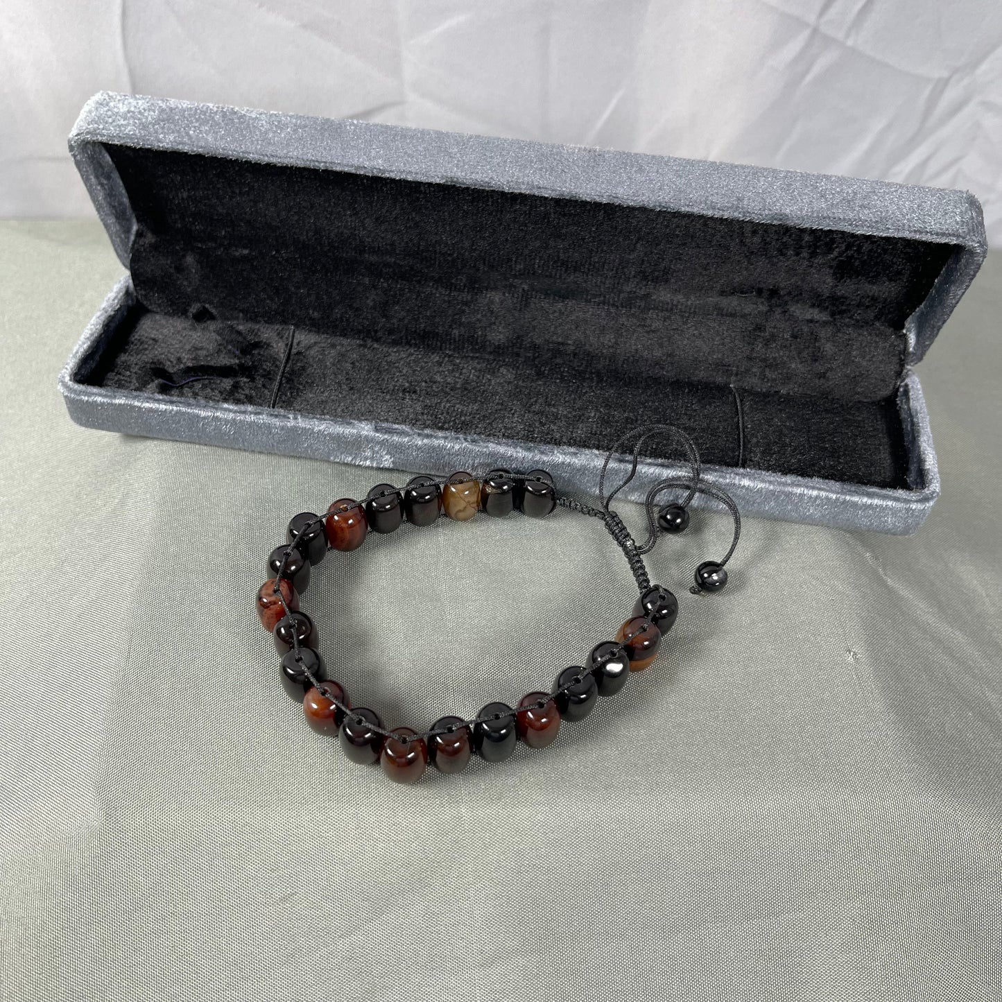Turkish Round Brown Aqeeq  Stone Tasbeeh, Natural Original Gem-stone