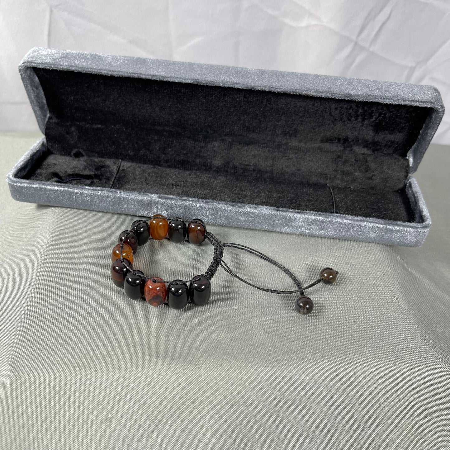 Turkish Round Brown Aqeeq  Stone Tasbeeh, Natural Original Gem-stone