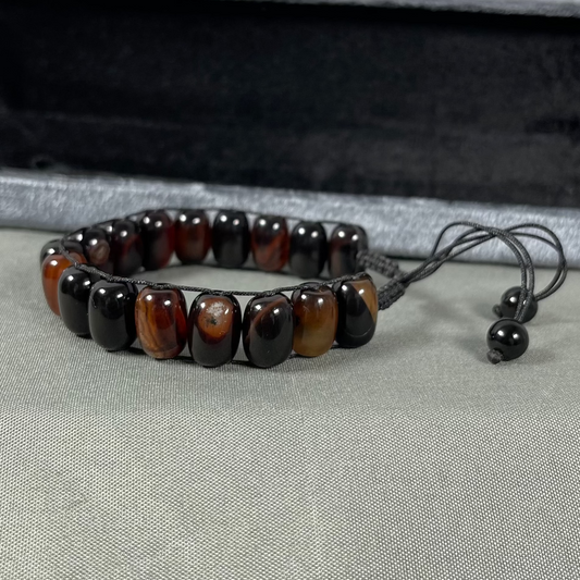 Turkish Round Brown Aqeeq  Stone Tasbeeh, Natural Original Gem-stone