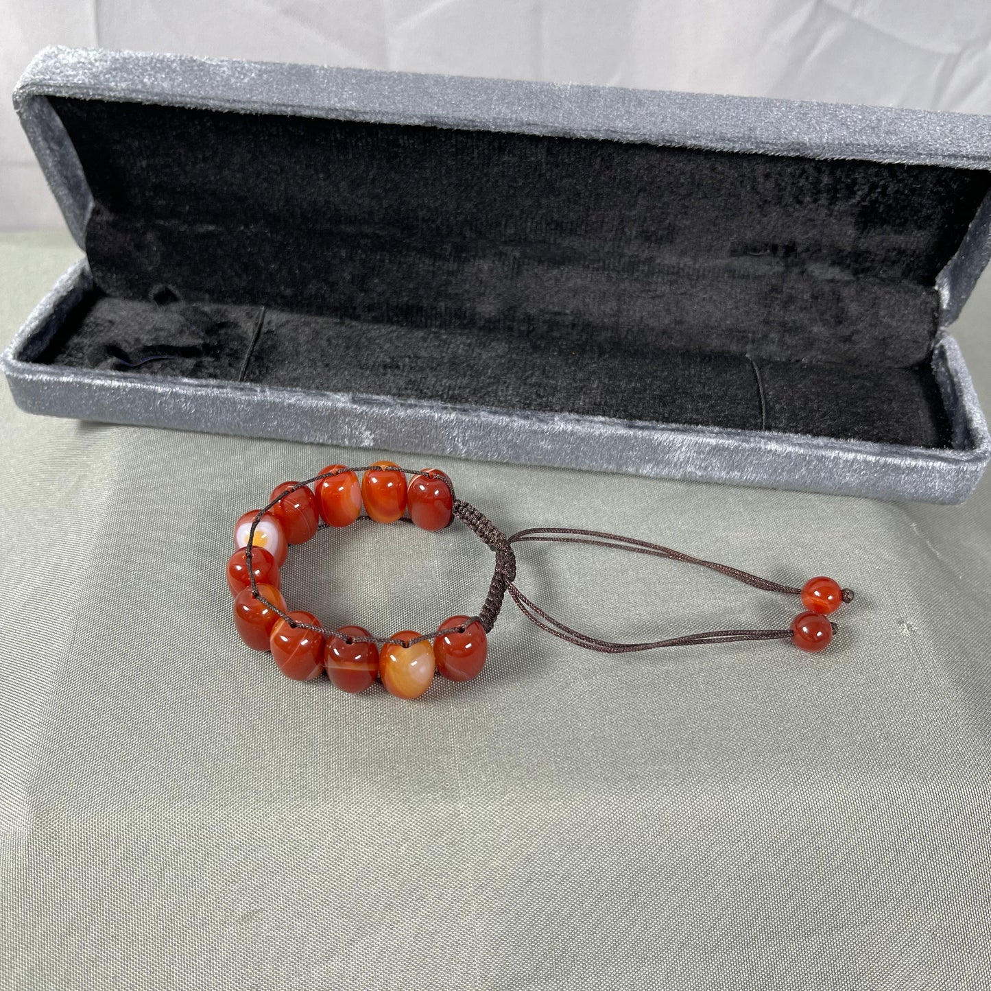 Turkish Round Yamni Red  Aqeeq  Stone Tasbeeh, Natural Original Gem-stone