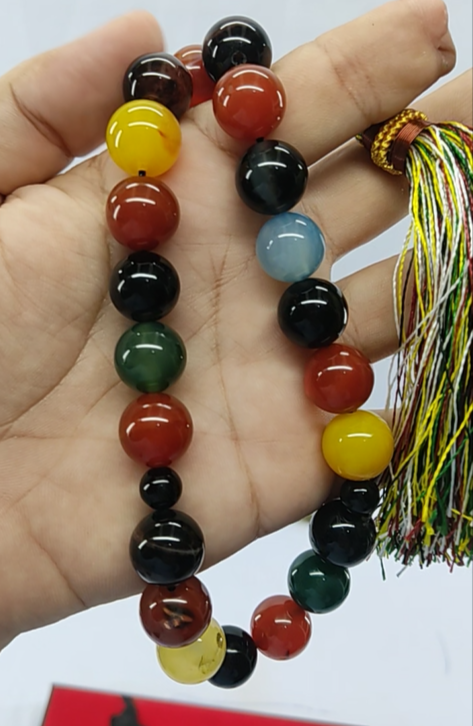 Azadi Sale - Ummul Baneen ( Multi Color ) Tasbeeh Collection, Natural Original Gem-stone