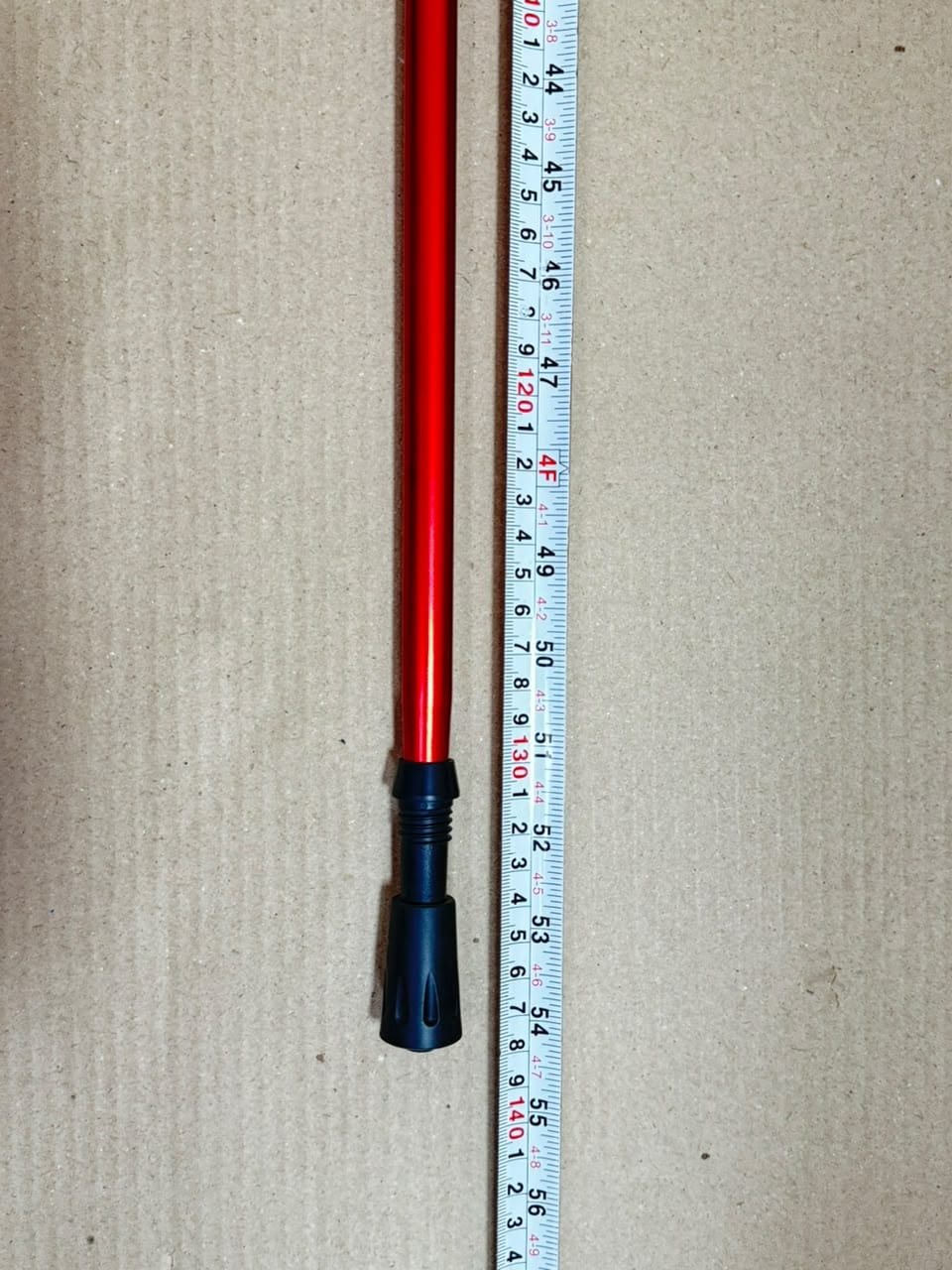 Hiking Stick -Aluminum   -Shock Absorbing– High-Stability & Durable Support (Red) Straight-Grip