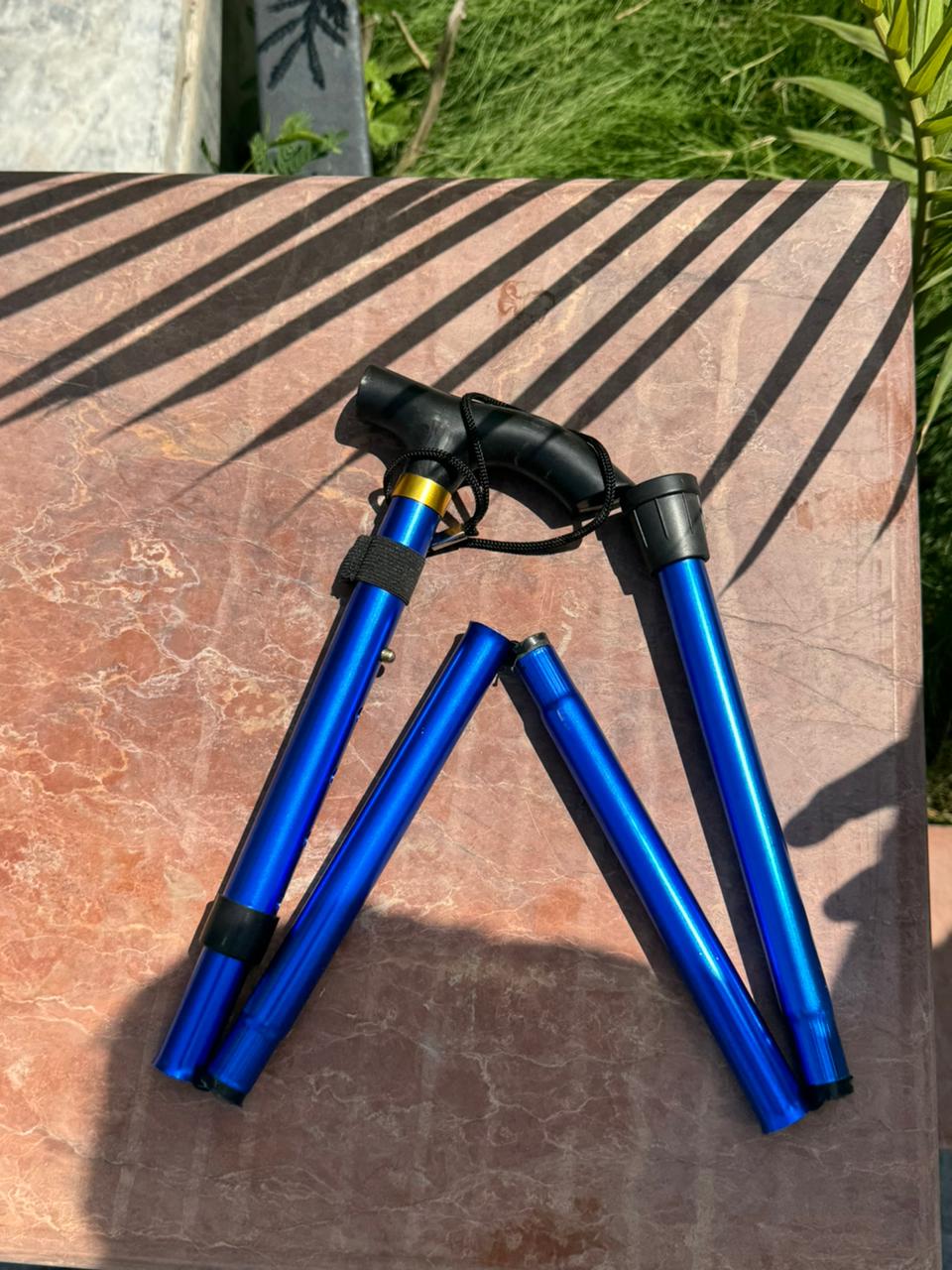 Aluminum Collapsible Walking Stick Blue Color