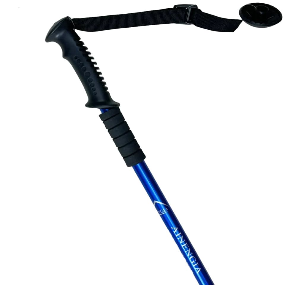 Hiking Stick -Aluminum  -Shock Absorbing  High-Stability & Durable Support (Blue)  Straight-Grip