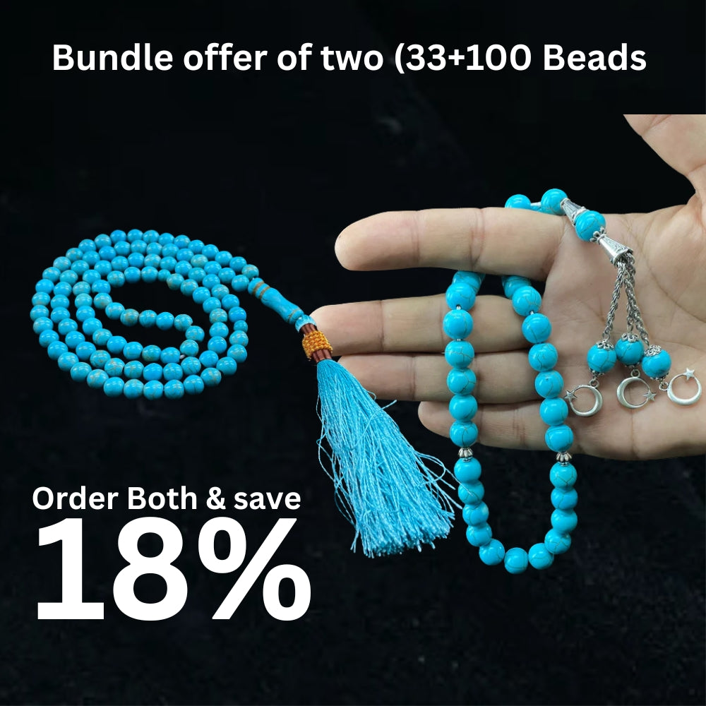 Azadi Sale - Feroza Stone Tasbeehat Collection, Natural Original Gem-stone