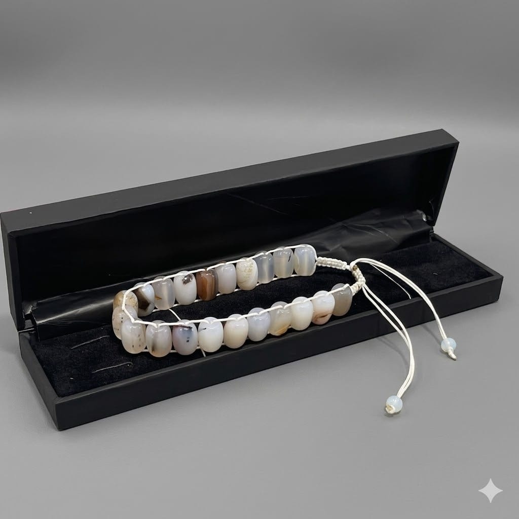 Turkish Round  White  Aqeeq  Stone Tasbeeh 21 Beads, Natural Original Gem-stone