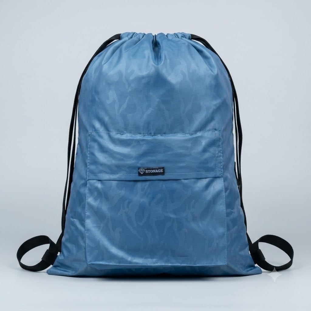 Single , Drawstring Bag – , Waterproof, All-Purpose for Hajj Umrah College/Uni , Gym & Daily Use (Sky Blue )