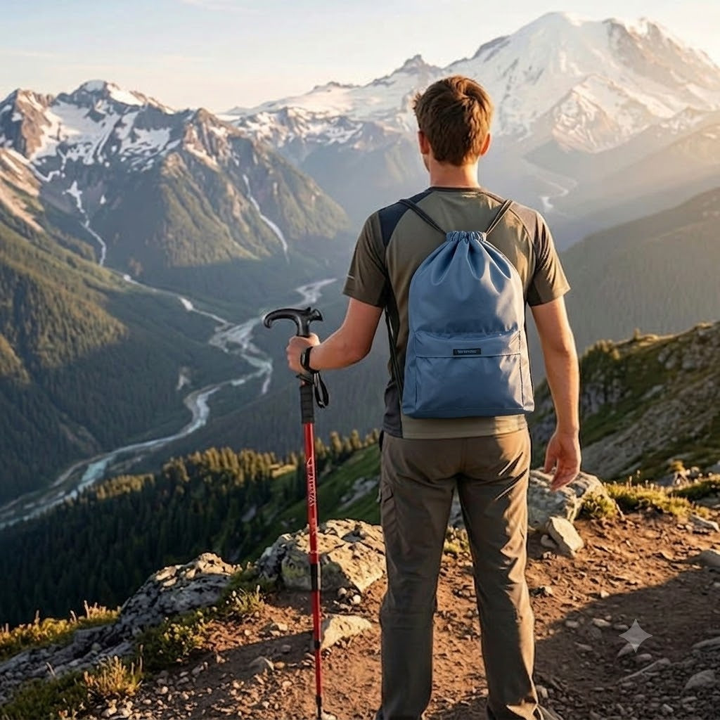 Hiking Kit , Pack of 2( Get  Drawstring Bag + Hiking Stick )  (Save  50 %  on Drawstring Bag)