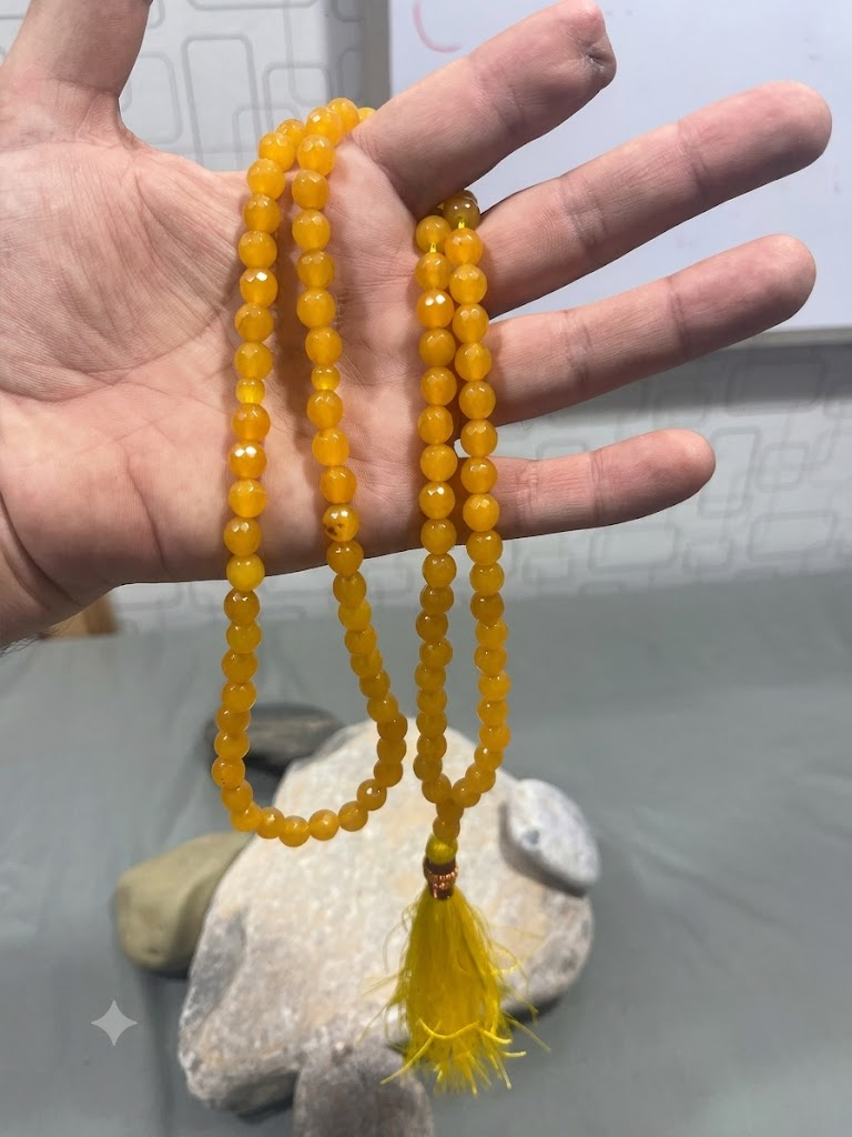 Azadi Sale - Zard Aqeeq Stone Tasbeeh Collection, Natural Original Gem-stone