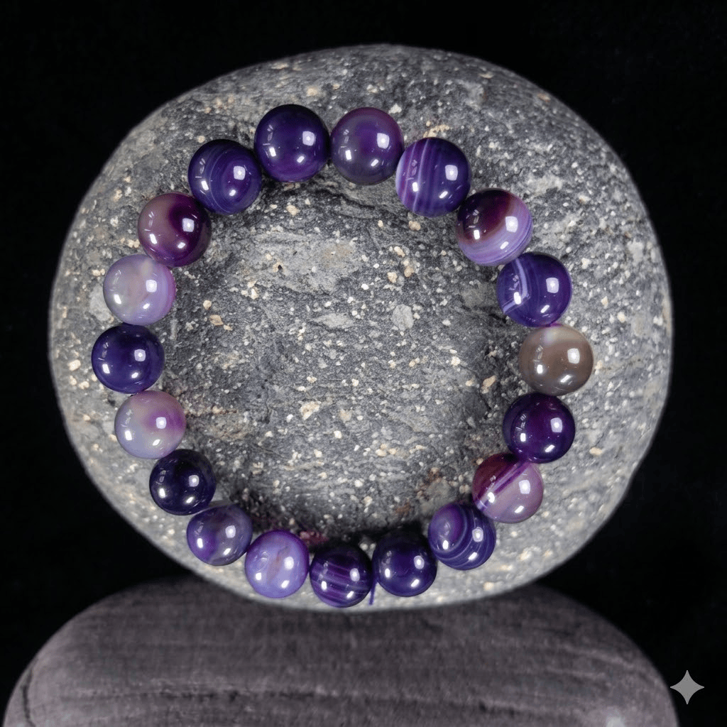 Amethyst  Bracelet  – Free Size Fit for All( 16 Beads ,10mm size) Elastic, Natural Original Gem-stone