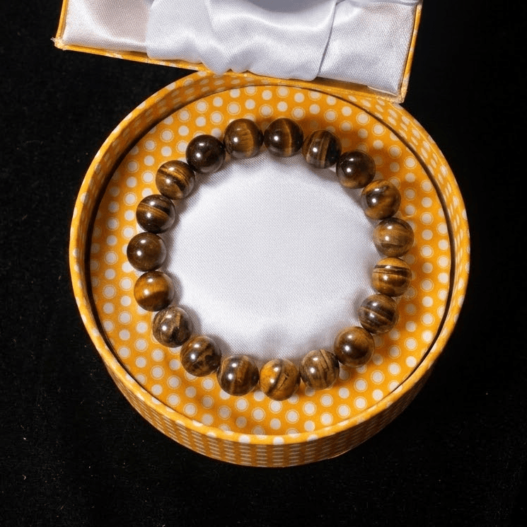 Azadi Sale - Tiger Eye Bracelet – Free Size Fit for All( 16 Beads ,10mm size) Elastic, Natural Original Gem-stone