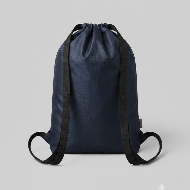 Single. Drawstring Bag – Waterproof, All-Purpose for Hajj Umrah College/Uni , Gym & Daily Use ( Black)