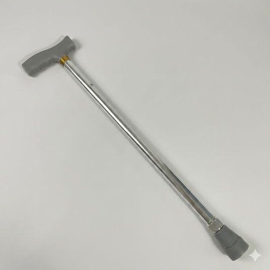 Premium Adjustable Aluminium Walking Stick – Elegant Silver Color