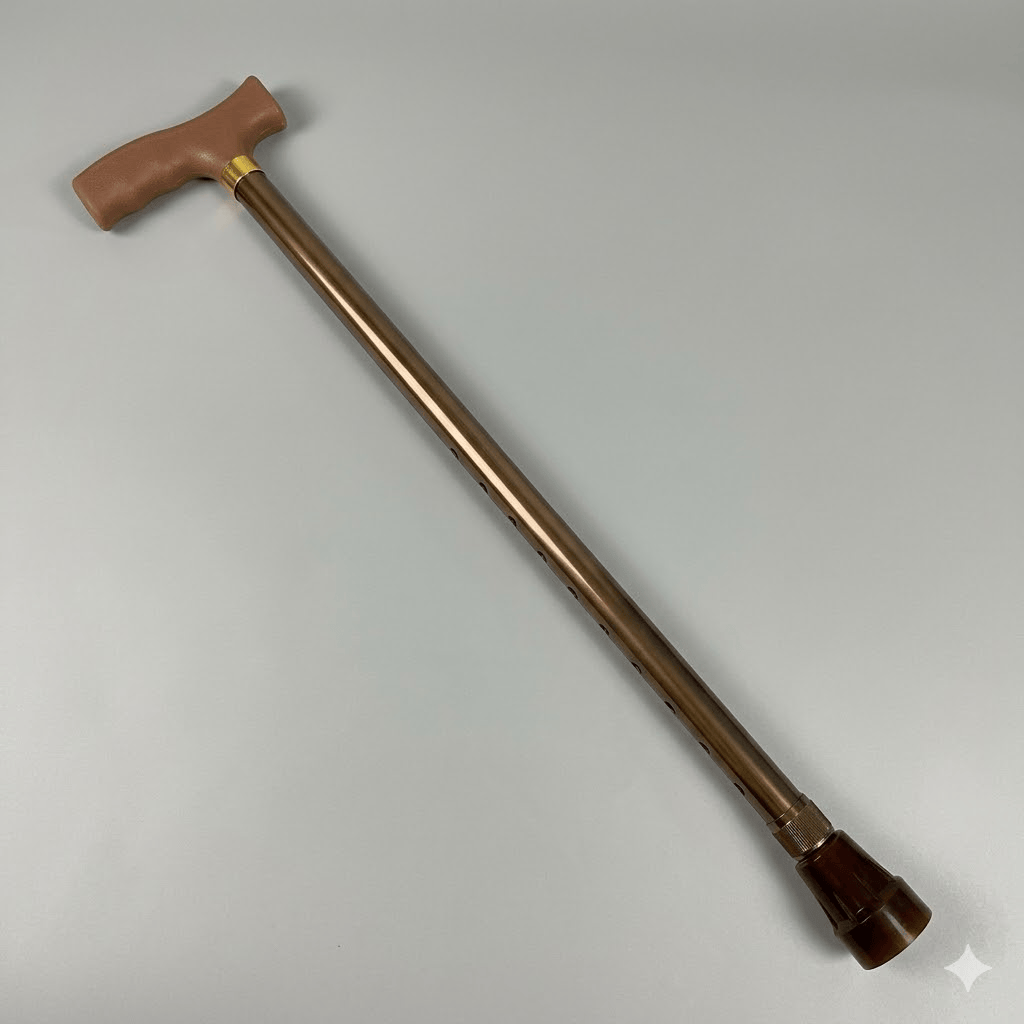 Premium Adjustable Aluminium Walking Stick – Elegant Silver Color