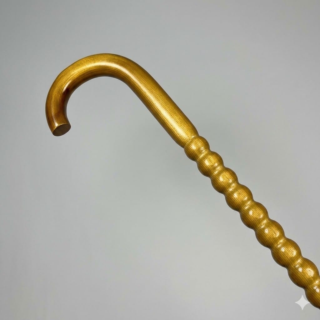 Smoothie Premium Wooden Walking Cane – Classic Brown Round Handle Design
