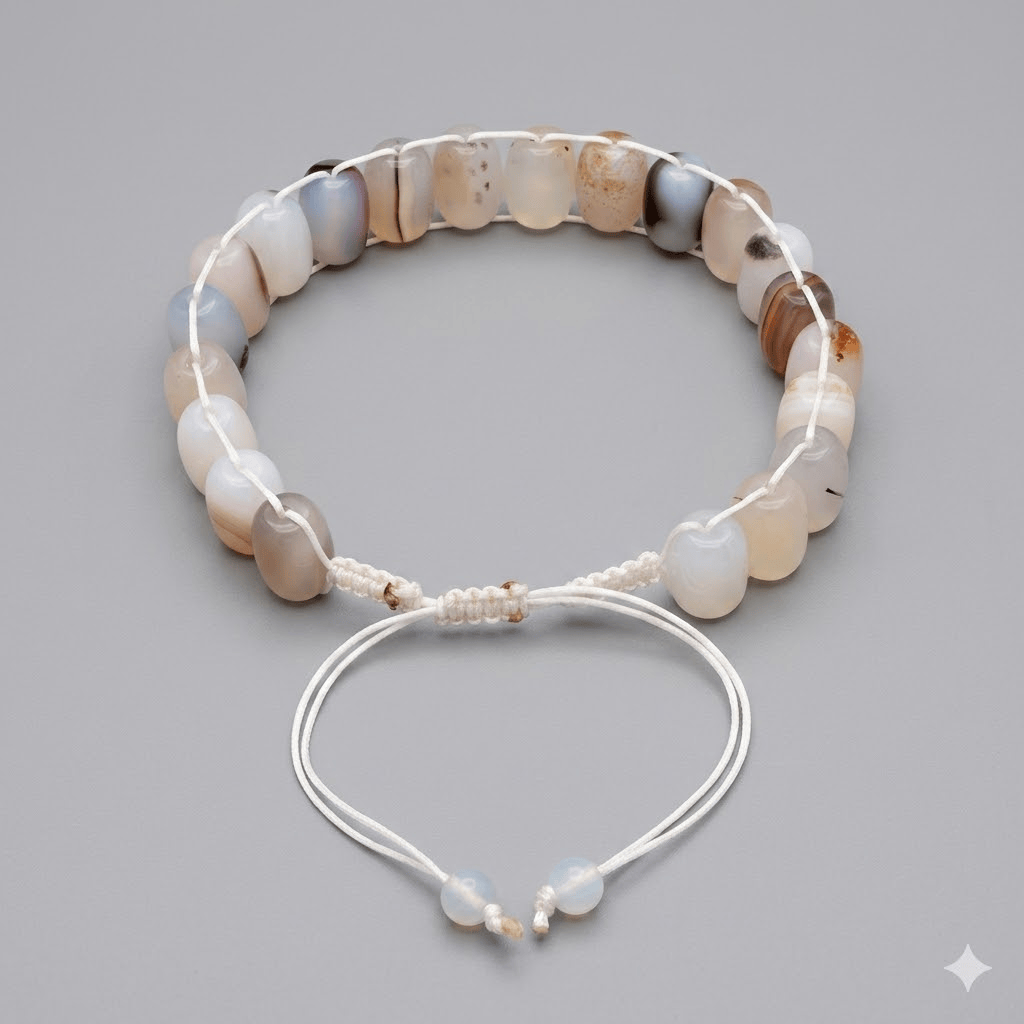 Turkish Round  White  Aqeeq  Stone Tasbeeh 21 Beads, Natural Original Gem-stone