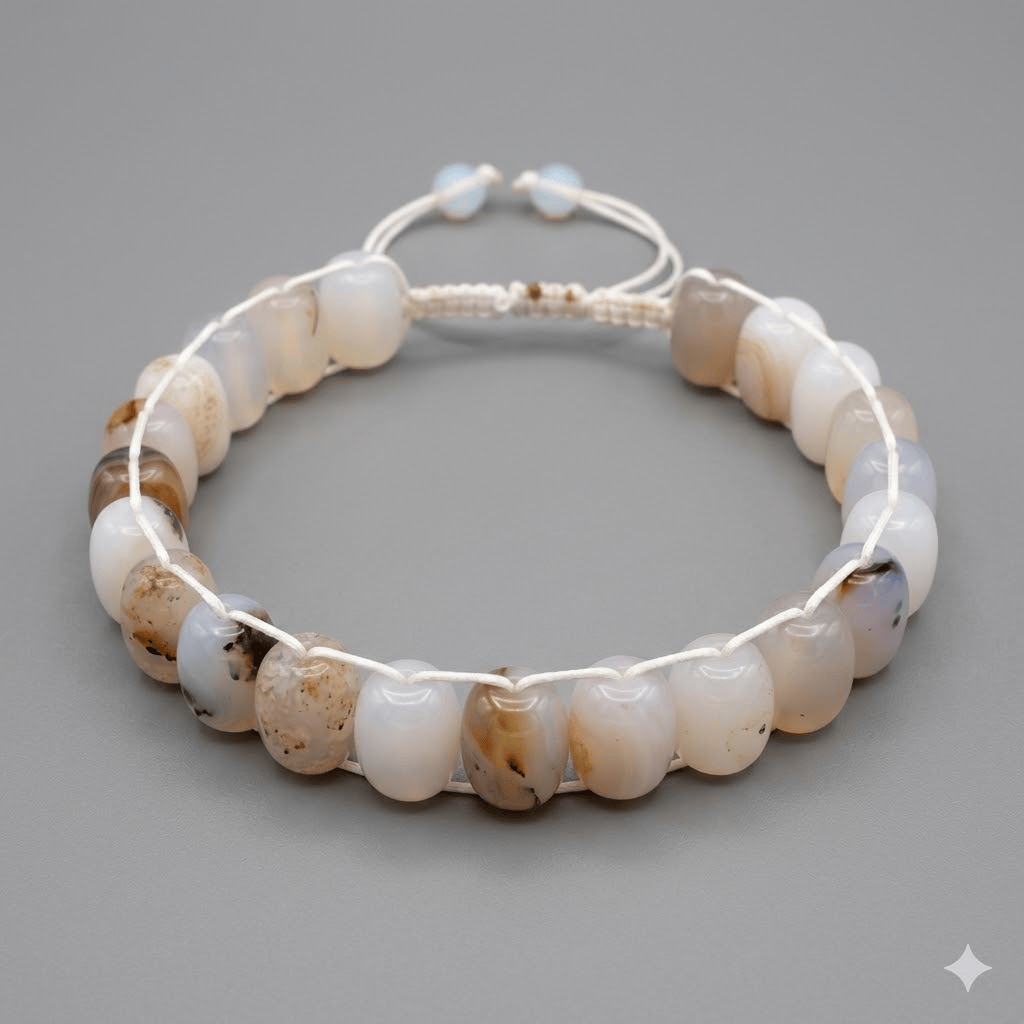 Turkish Round  White  Aqeeq  Stone Tasbeeh 21 Beads, Natural Original Gem-stone