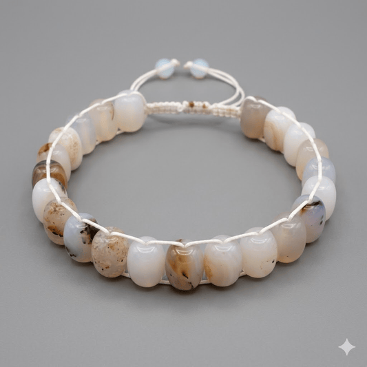 Turkish Round  White  Aqeeq  Stone Tasbeeh 21 Beads, Natural Original Gem-stone