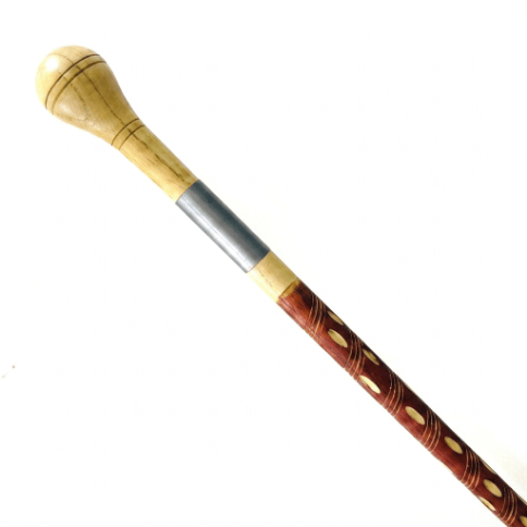 Heavy-Duty Wooden Walking Stick with Steel  tube & Ergonomic Handle (Matka Handle)