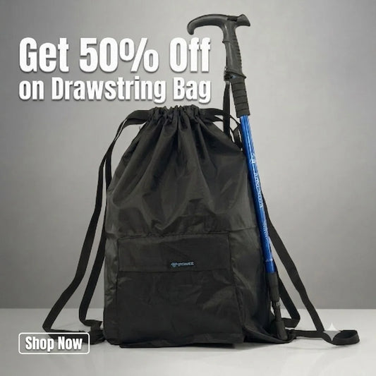 Hiking Kit , Pack of 2( Get  Drawstring Bag + Hiking Stick )  (Save  50 %  on Drawstring Bag)