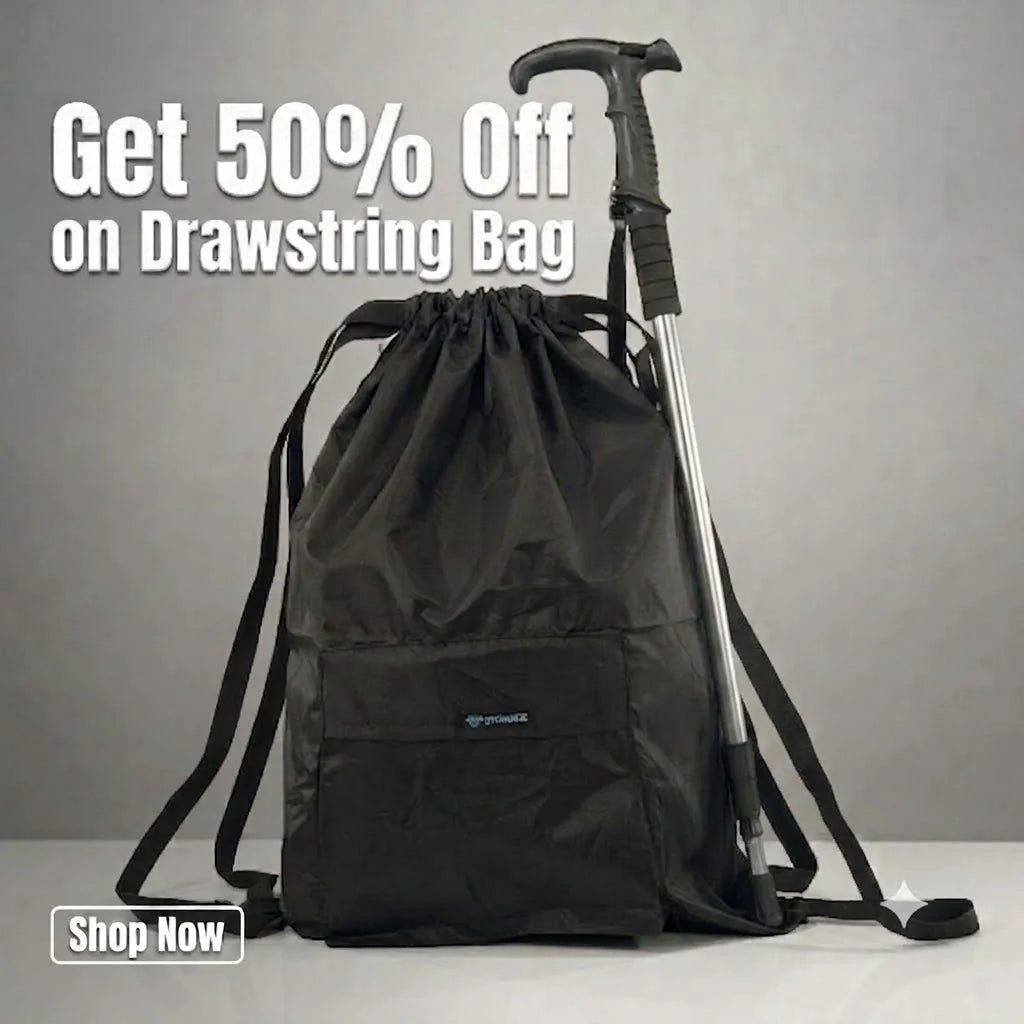 Hiking Kit , Pack of 2( Get  Drawstring Bag + Hiking Stick )  (Save  50 %  on Drawstring Bag)