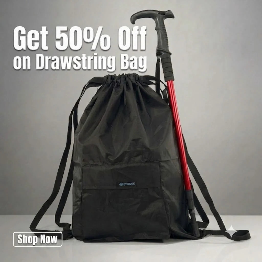 Hiking Kit , Pack of 2( Get  Drawstring Bag + Hiking Stick )  (Save  50 %  on Drawstring Bag)